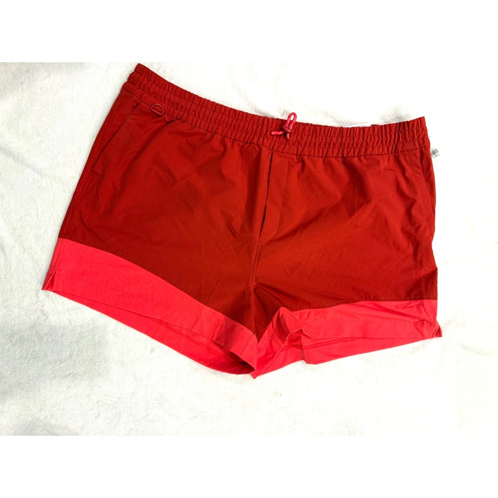 Old‎ Navy StretchTech Go-H2O Red Colorblock Athletic Shorts Womens 4X New